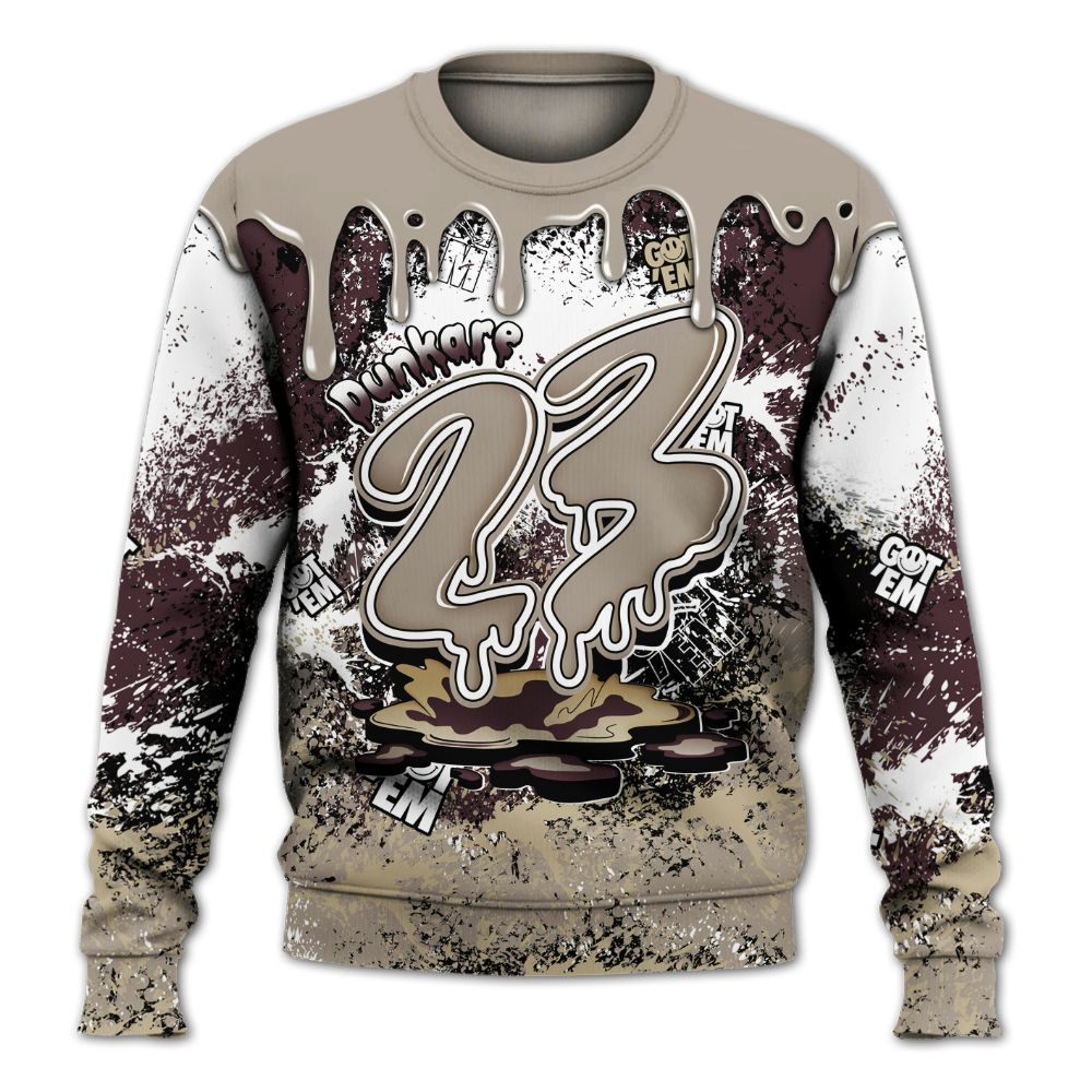 Sweatshirt To Match AMM Retro Phantom 4s - Dripping 23 Drip All Over Print