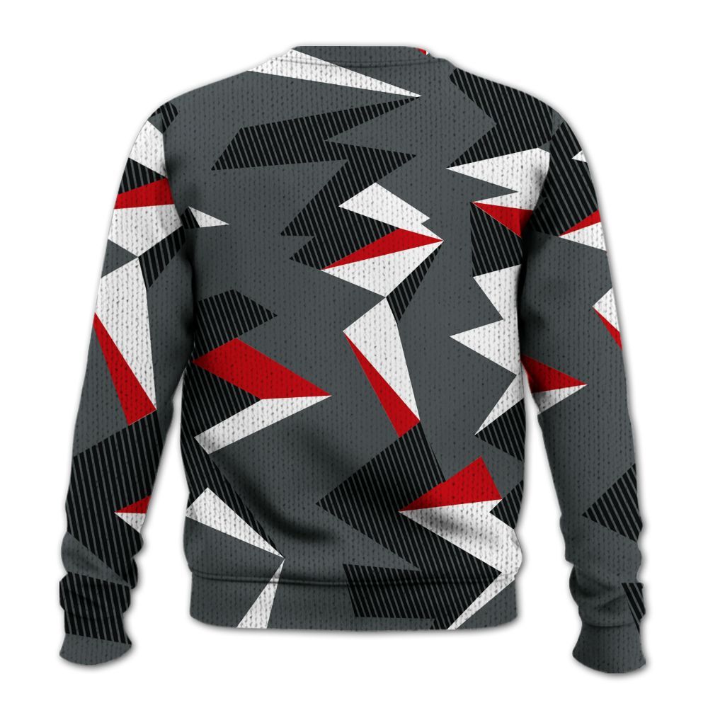 Knitted Sweater To Match Black RM Nigel Sylvester 4s - Geometric Camouflage Pattern