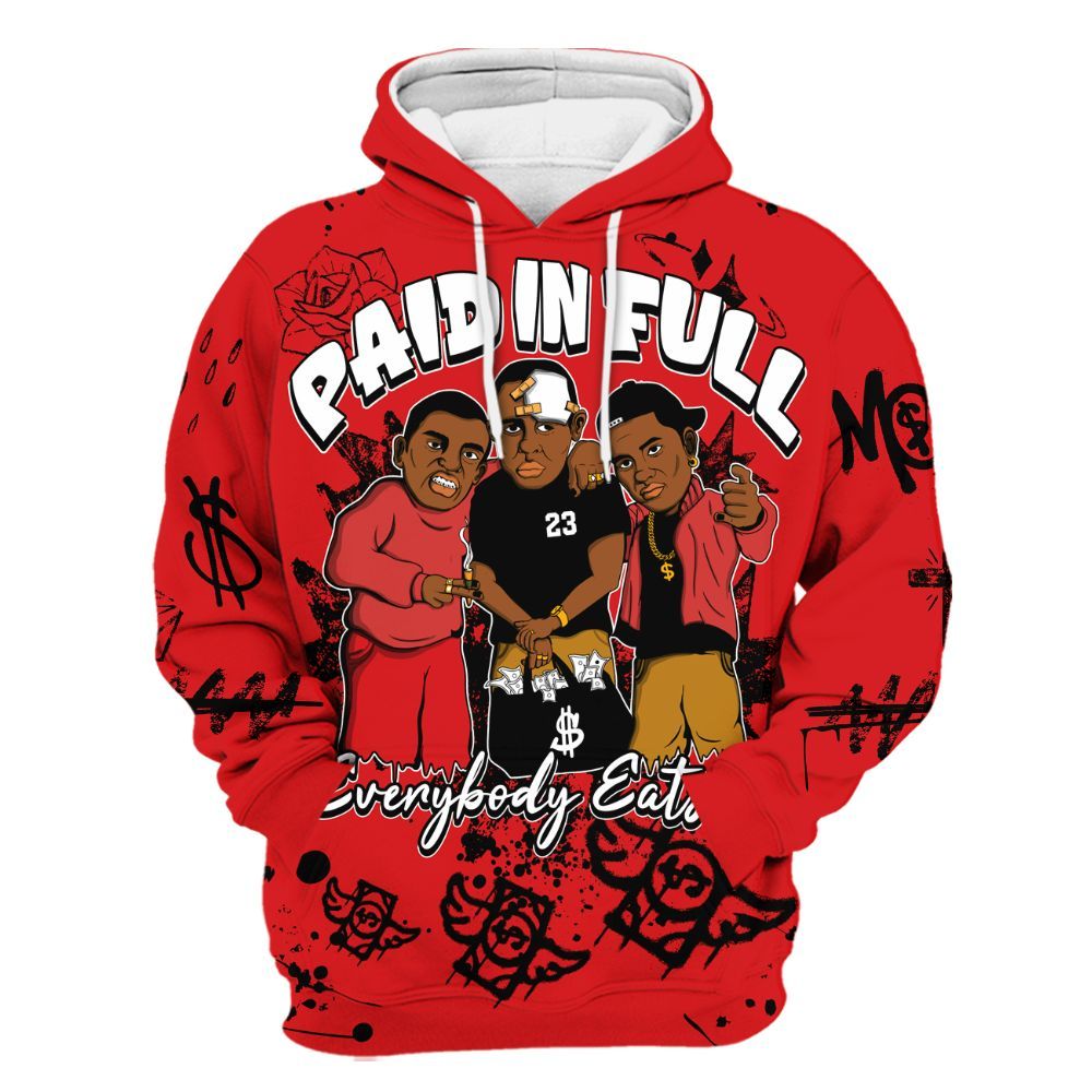 Hoodie To Match Scoot Zeros Retro Portland - Everybody Paid In Full Crayon All Over Print