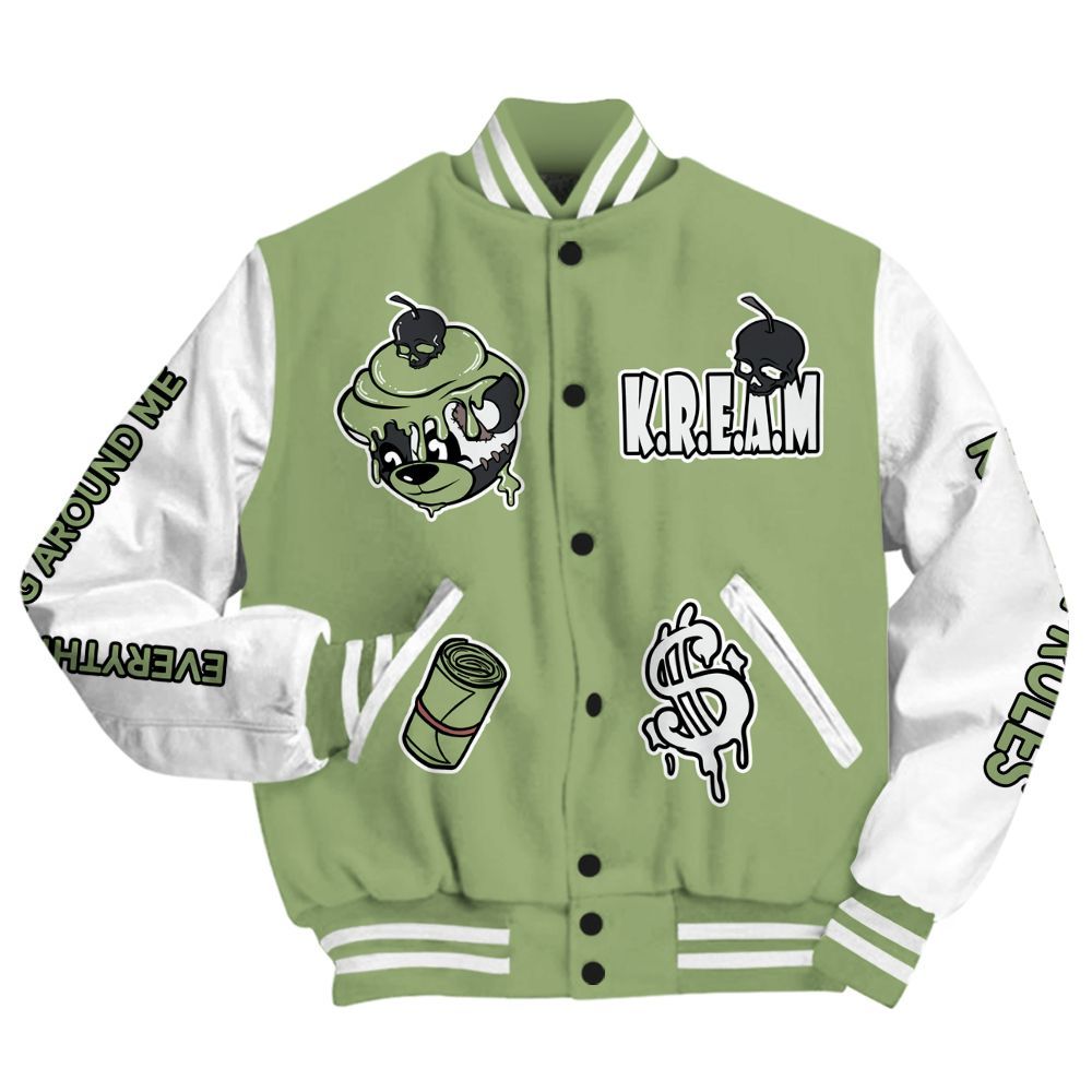 Varsity Jacket To Match Oil Green 4s - Loot Bear All Over Print