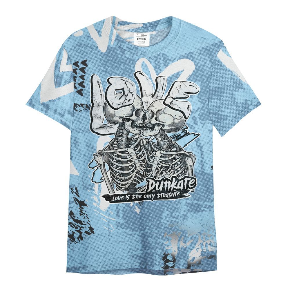 Shirt To Match Legend Blue 11s - Skull Love All Over Print