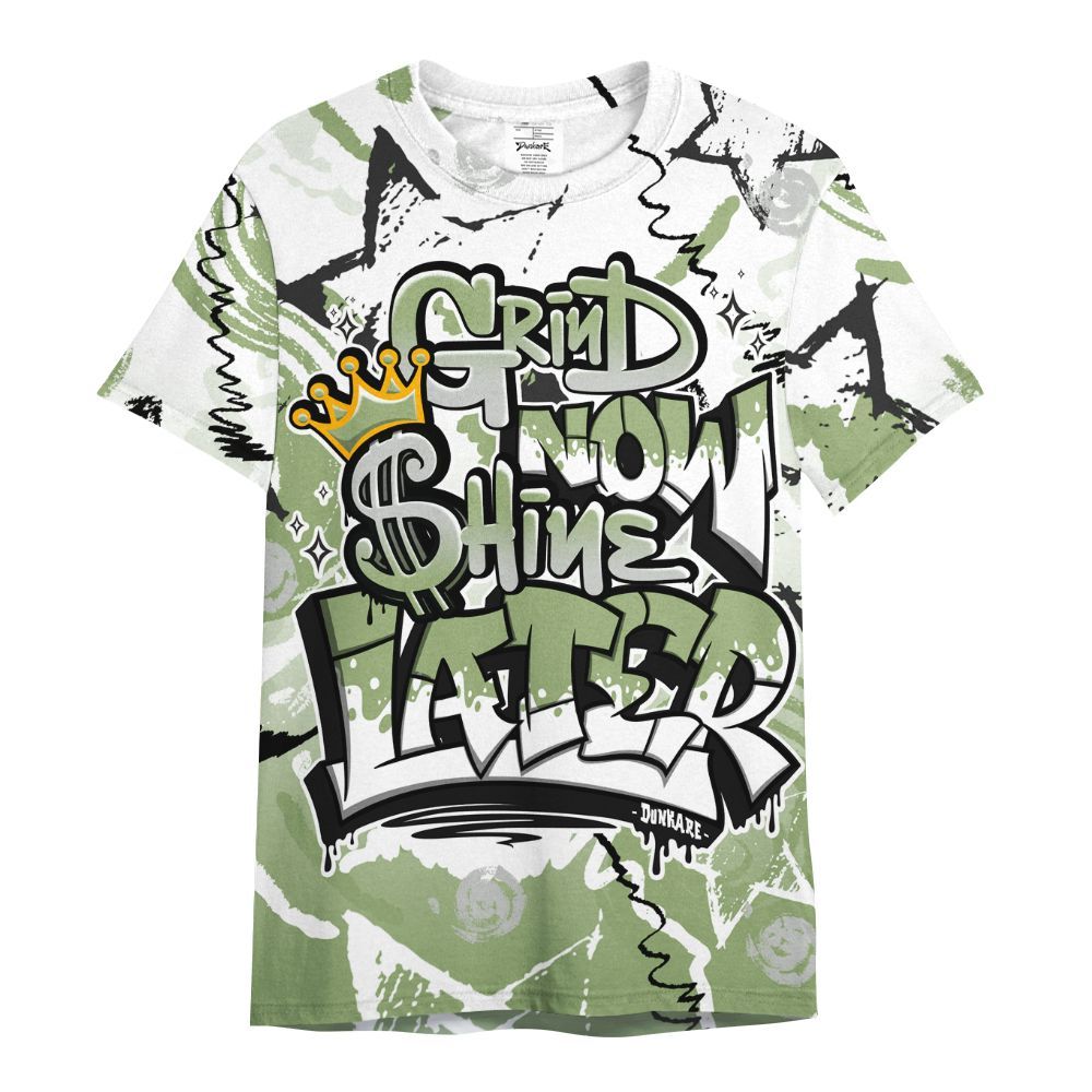 Shirt To Match Oil Green 4s - Grind Shine Later Drip All Over Print