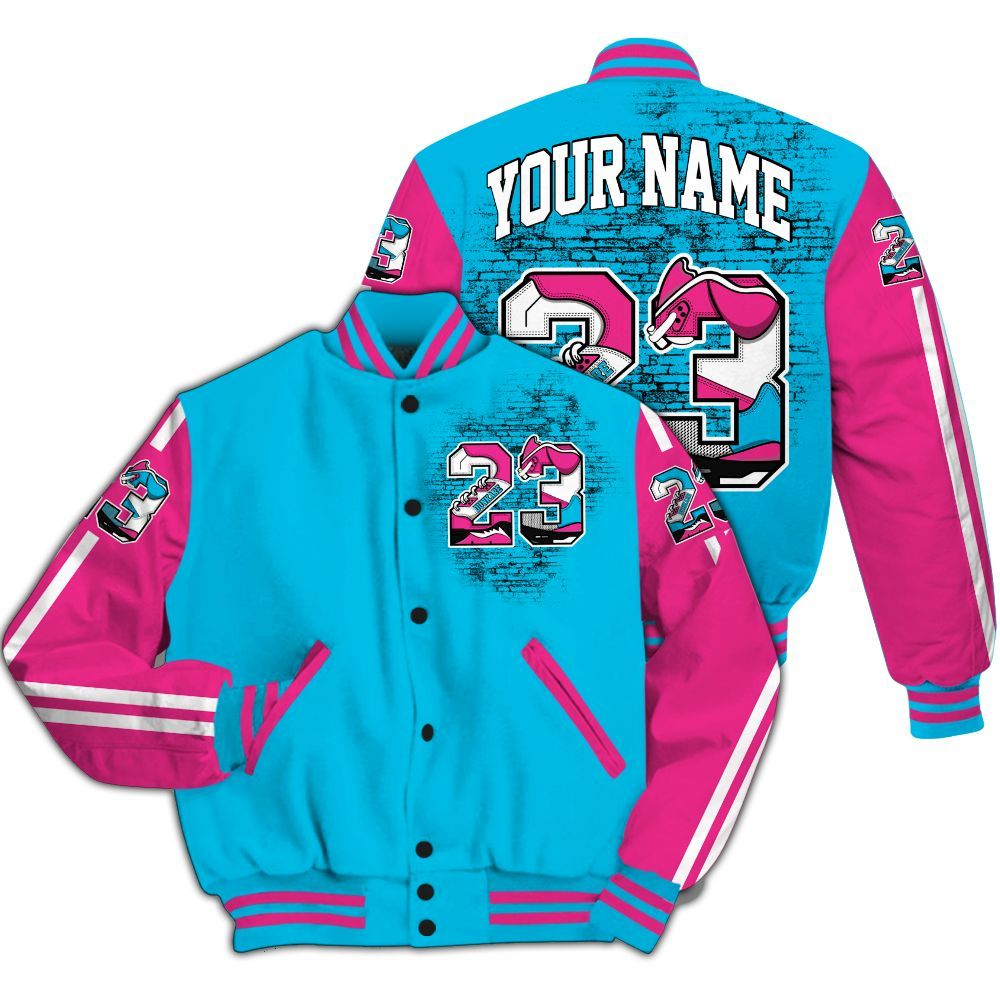 Varsity Jacket To Match Tokyo Nights Stewie 3s - Custom Name Number 23 5s All Over Print
