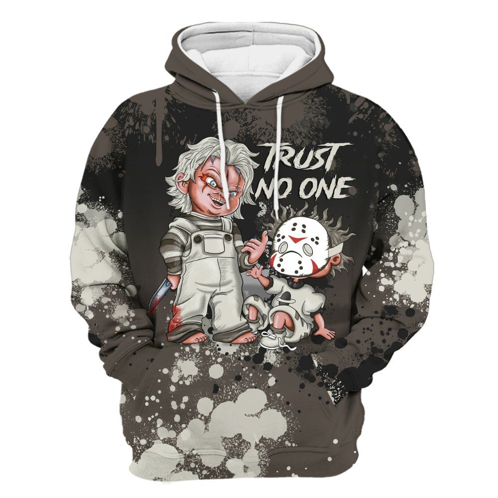 Hoodie To Match Cave Stone 4s, Trust No One Scary All Over Print