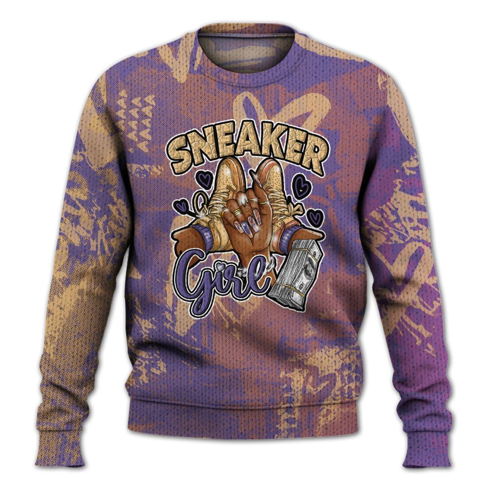 Knitted Sweater To Match Book Sunset 1s - Sneakerz Girlz Heart Grunge