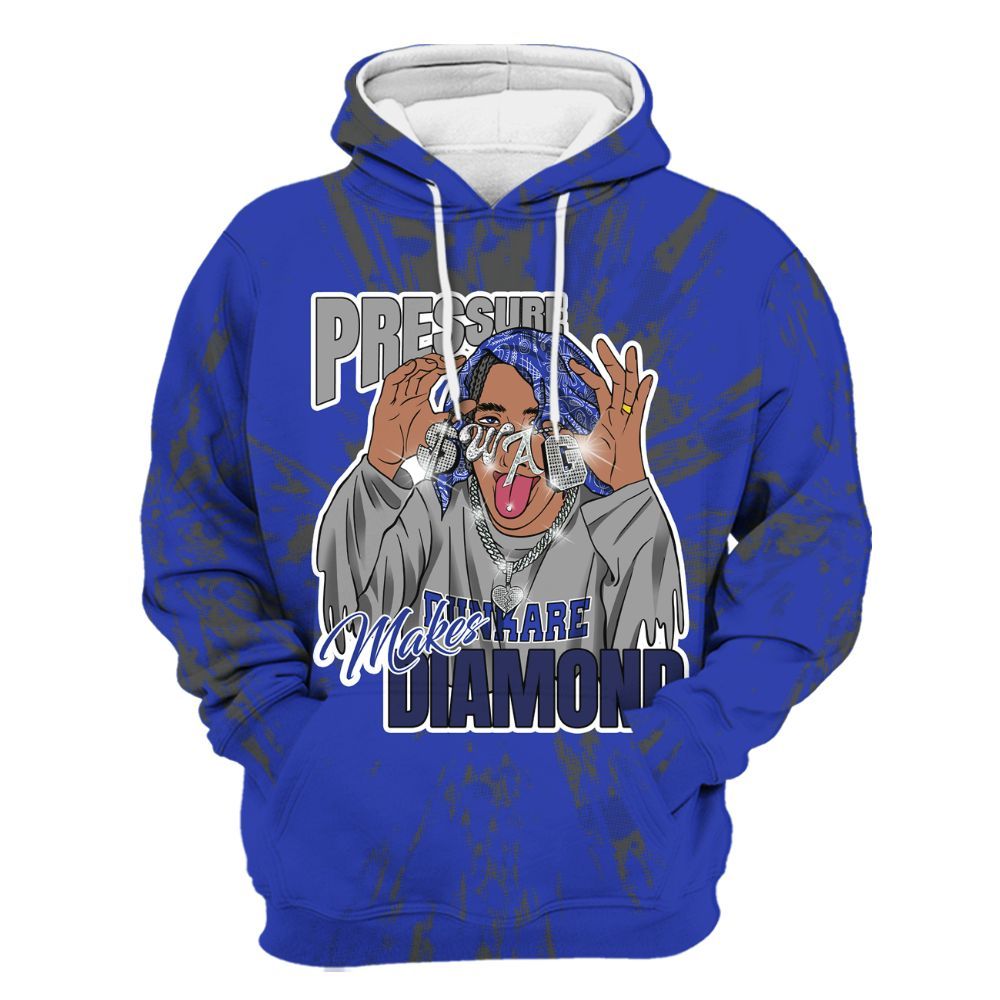 Hoodie To Match Air Max Plus Black Racer Blue - Pressures Makes Hoodie To Match Lux All Over Print