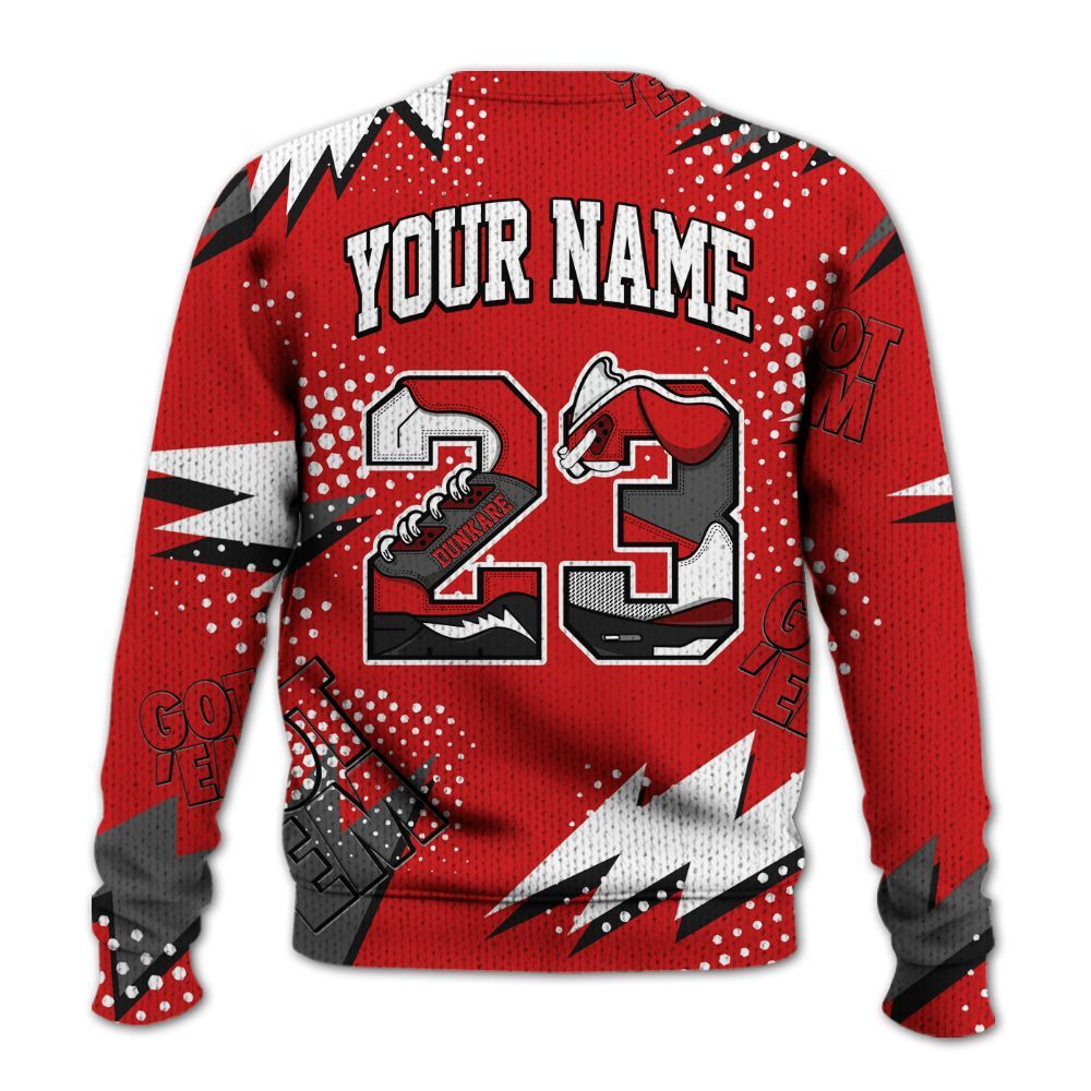 Knitted Sweater To Match Low Bred 11s - Custom Name Number 23 5s