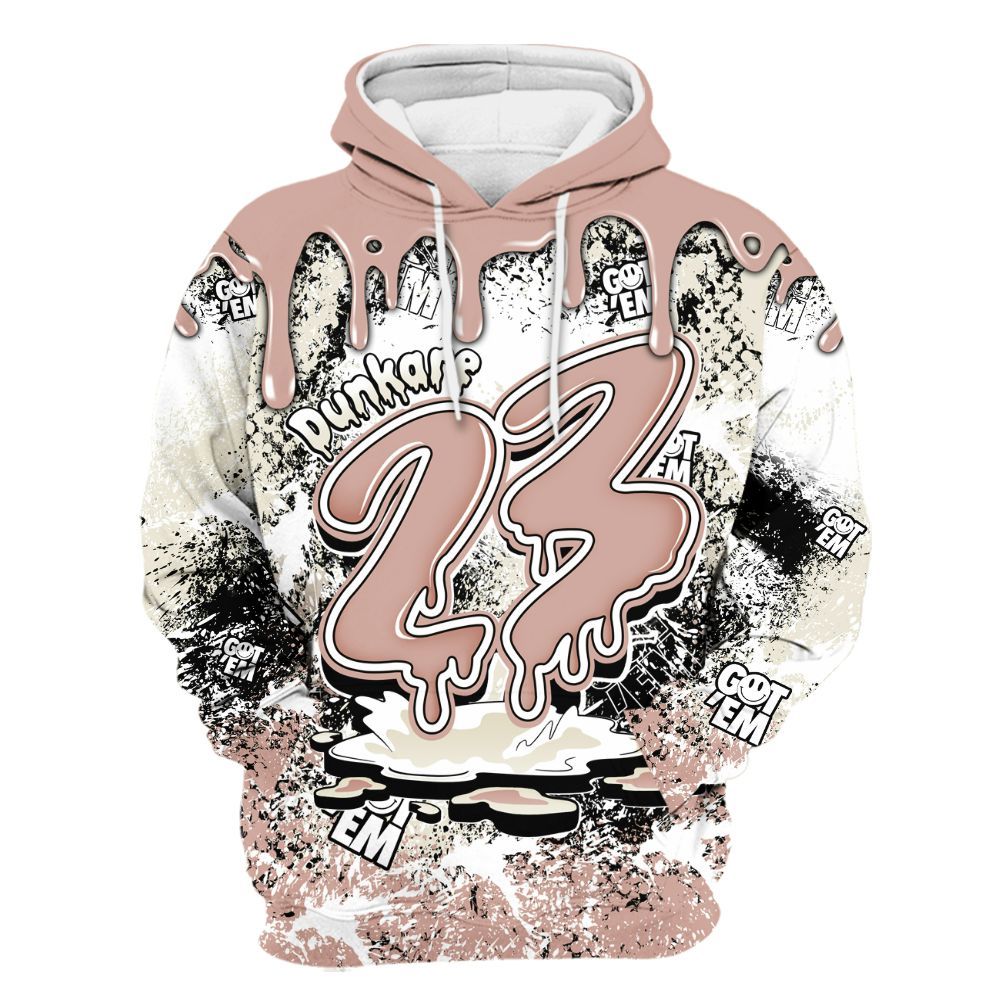 Hoodie To Match Air Force Low 1 Arctic Orange - Dripping 23 Drip All Over Print