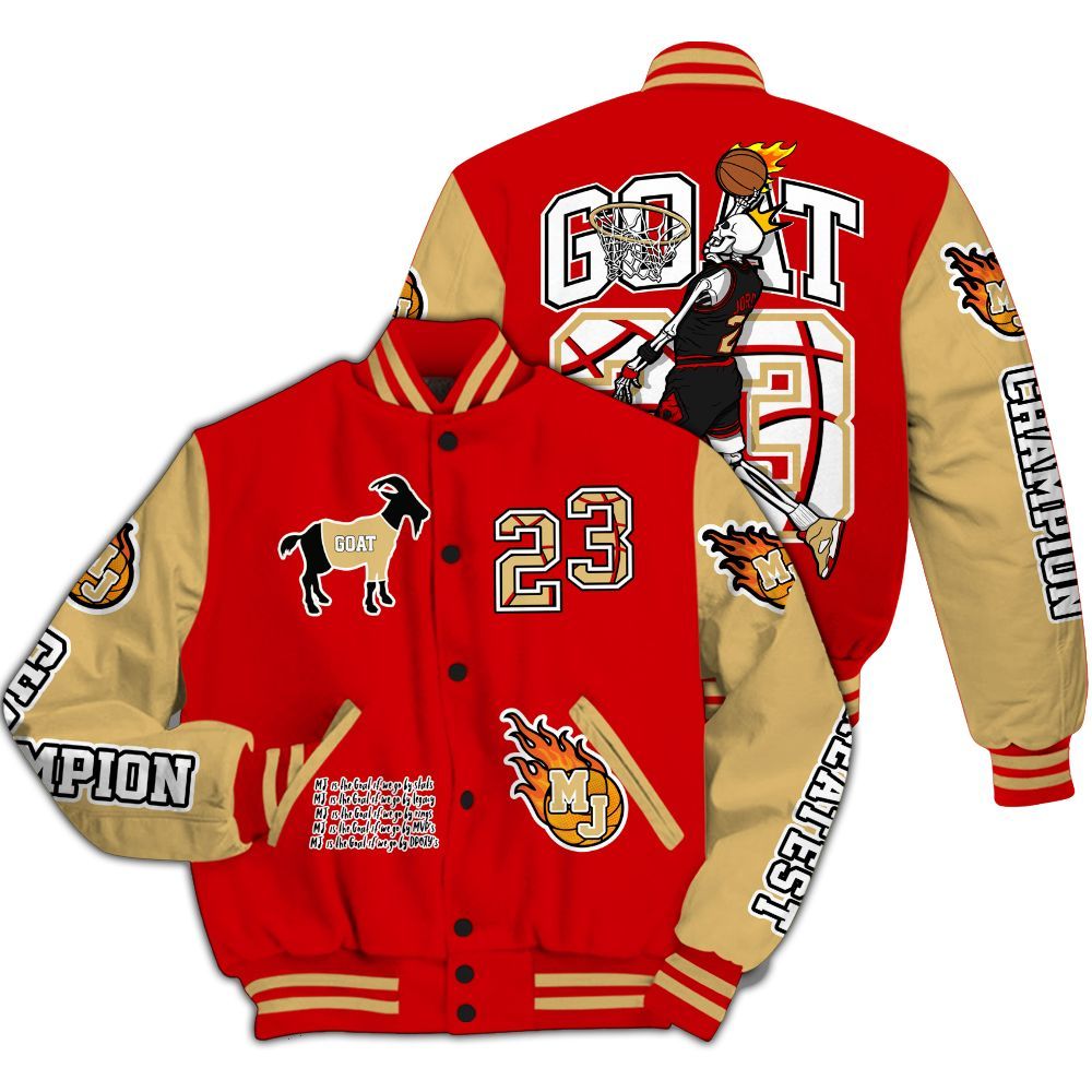 Varsity Jacket To Match Ja 2 Halloween - 23 G.0.A.T Jump Up Basketball All Over Print