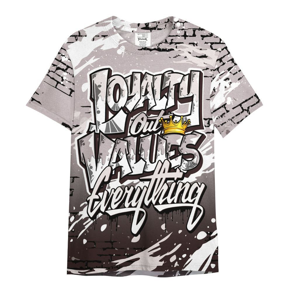 Shirt To Match AMM Air Smokey Mauve 6s - Values Of Loyalty Drip All Over Print