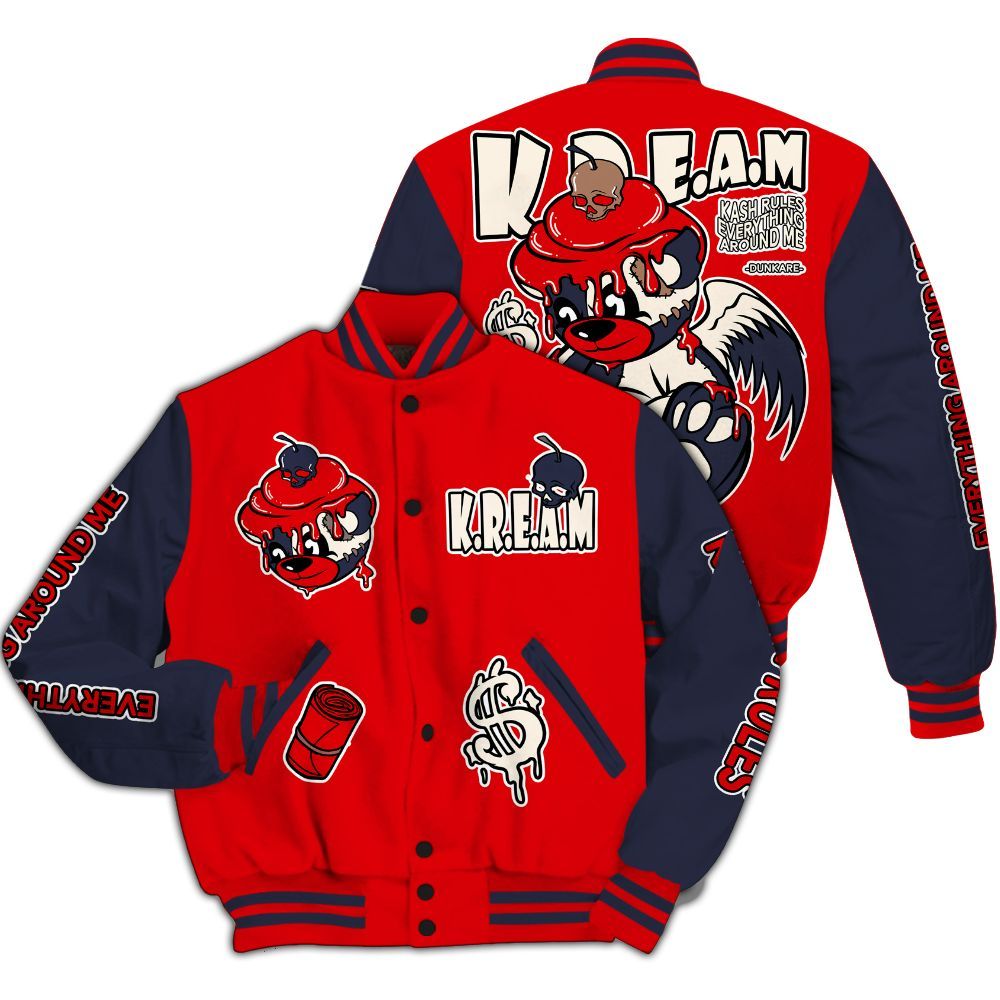 Varsity Jacket To Match Low OG Howard University 1s - Loot Bear All Over Print