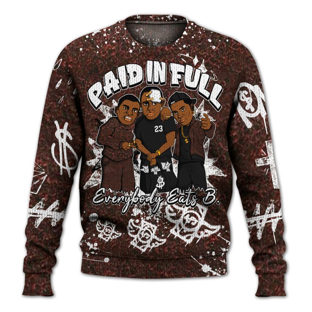 Knitted Sweater To Match Air Force 1 Low Halloween Skull 2024 - Everybody Paid In Full Crayon