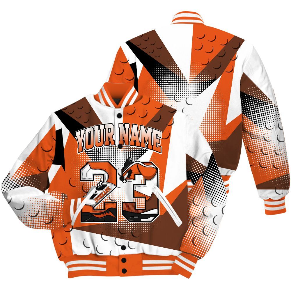 Varsity Jacket To Match High OG Starfish 1s Shirt, Poly Custom Name Number 23 5s All Over Print