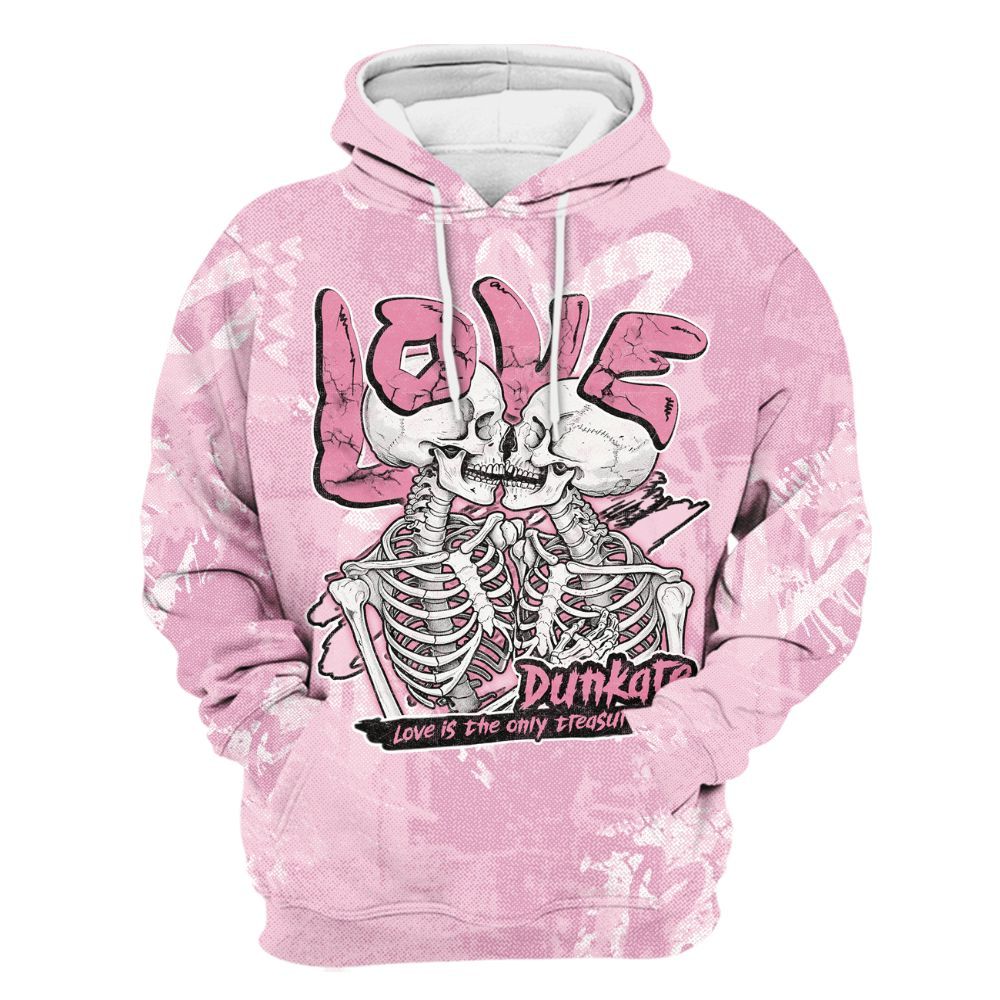 Hoodie To Match Orchid 4s - Skull Love All Over Print