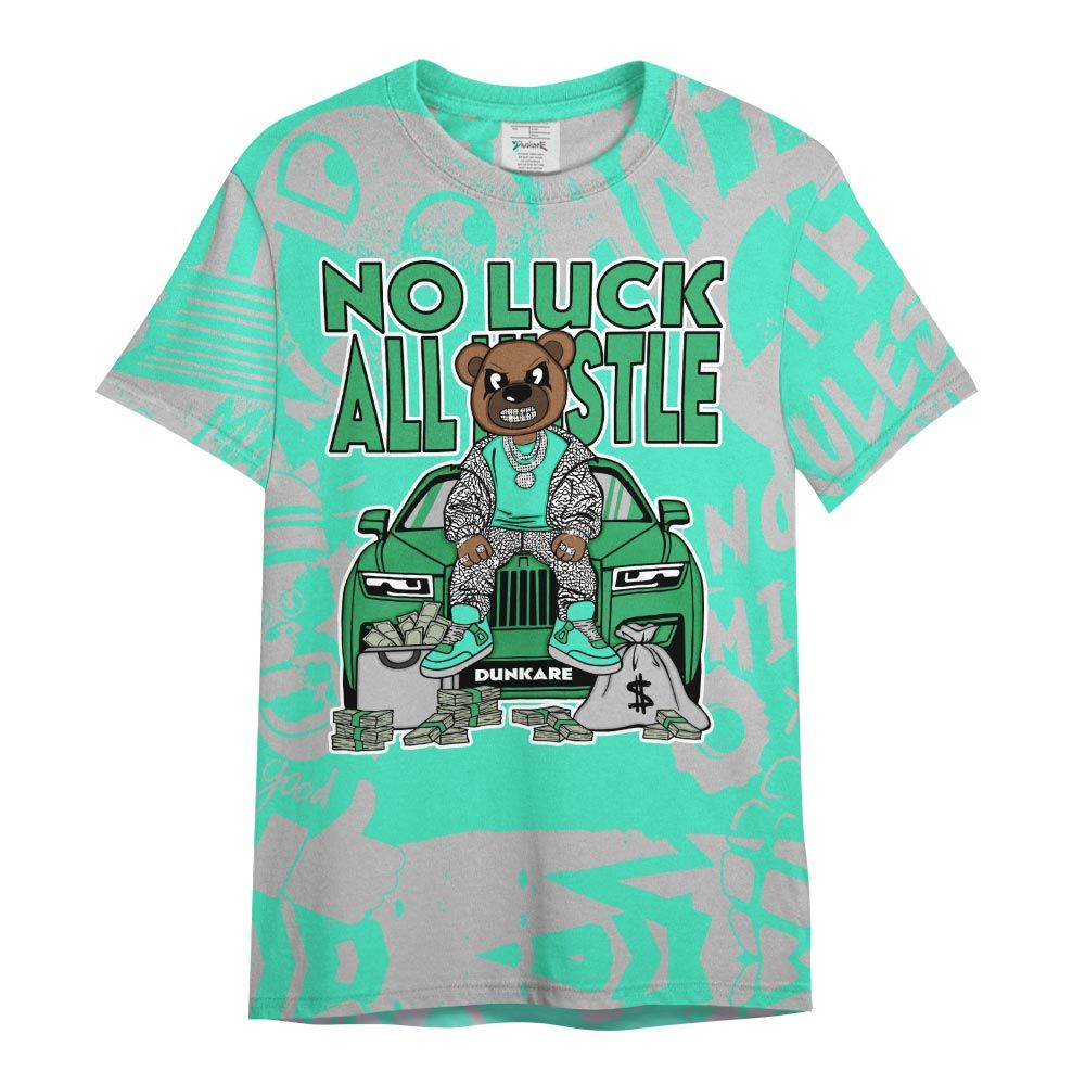Shirt To Match Black Green Glow 3s - So Unlucky Bear Monogram Graffiti Shirt Unisex