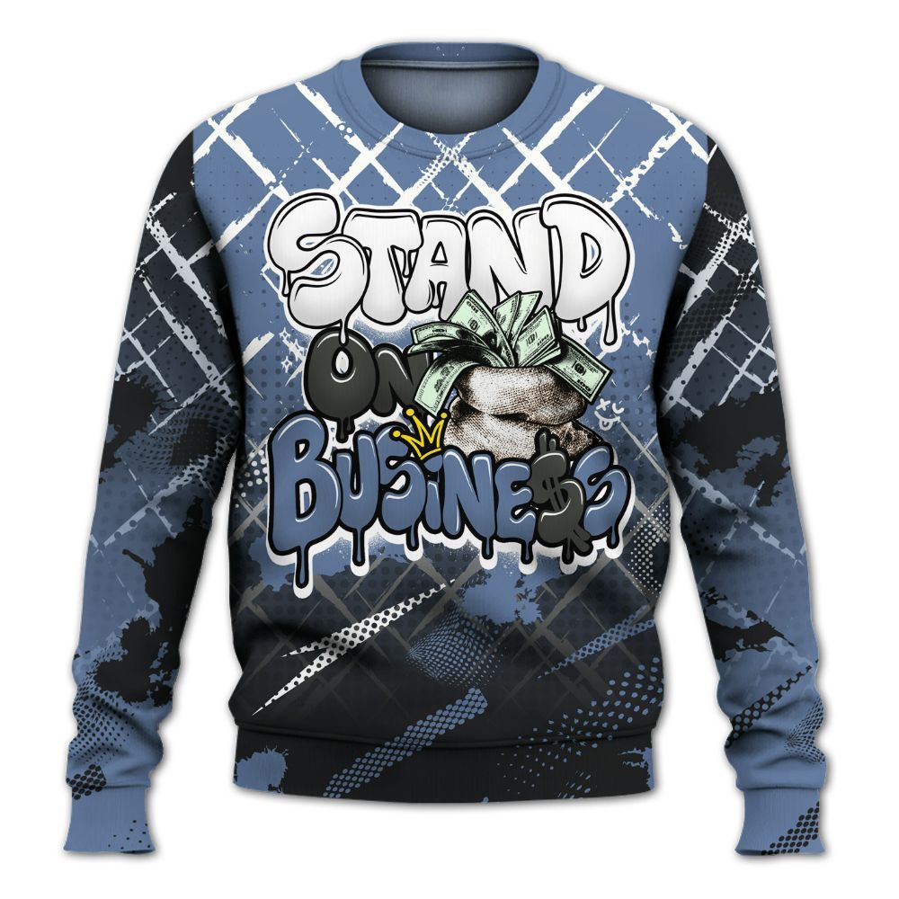 Sweatshirt To Match Mid Space Jam 1s - Halftone Stand Business Dripping All Over Print