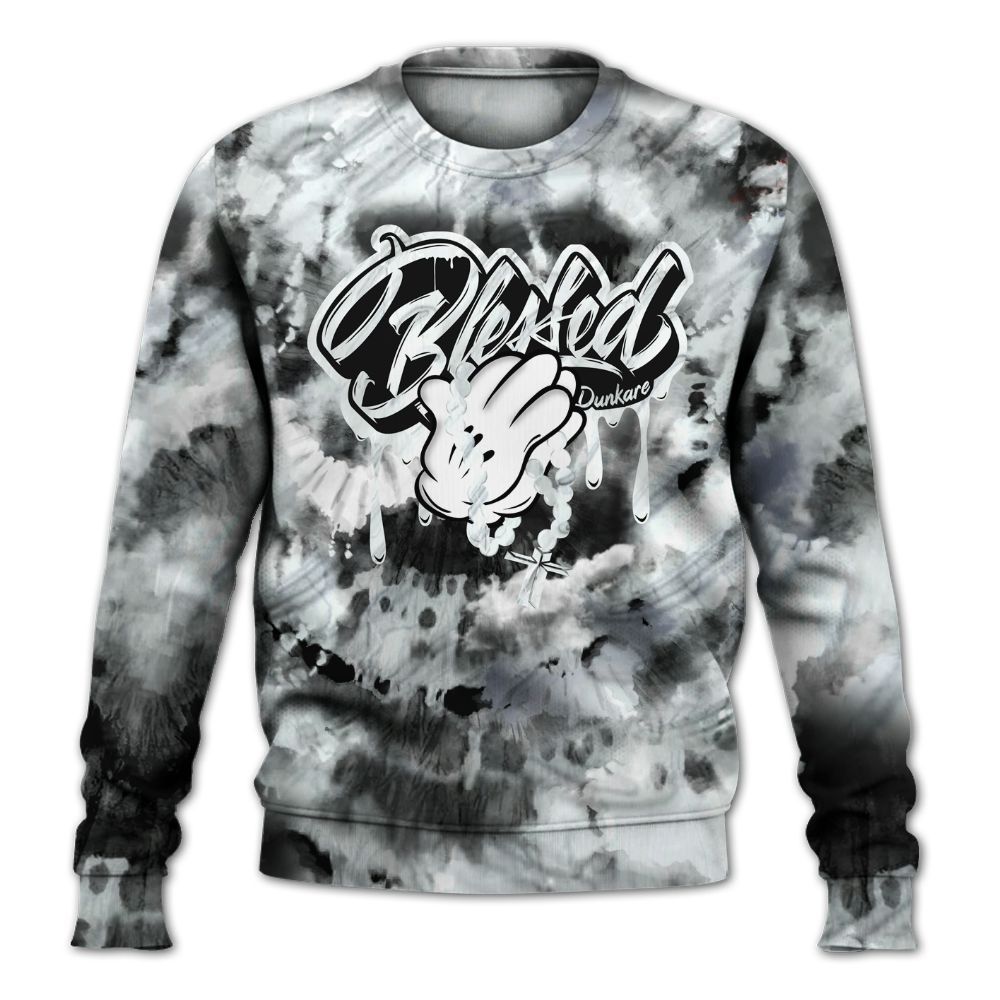 Sweatshirt To Match Air Foamposite Jin Kazama - God Blessed Tie Dye All Over Print