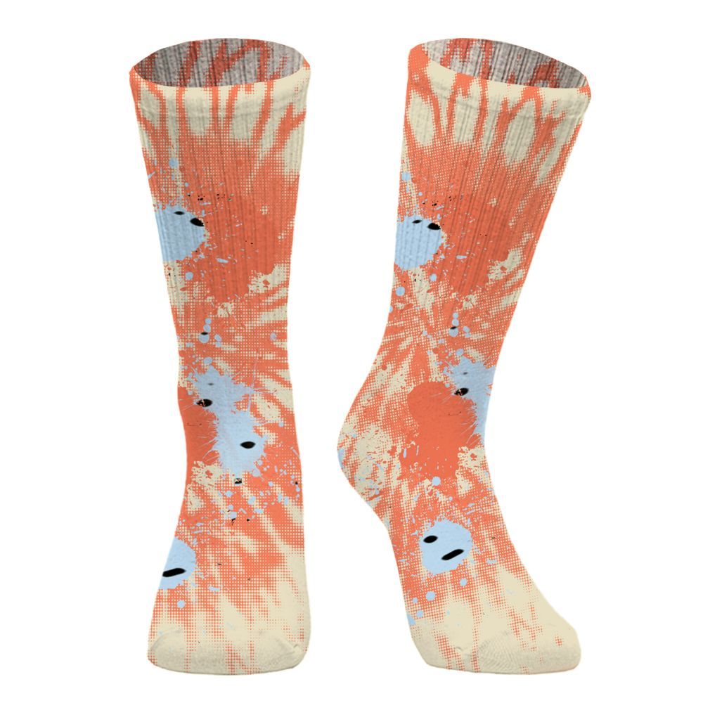 Sock To Match DJ Khaled Crimson Bliss 5s - Tie Dye Graphic