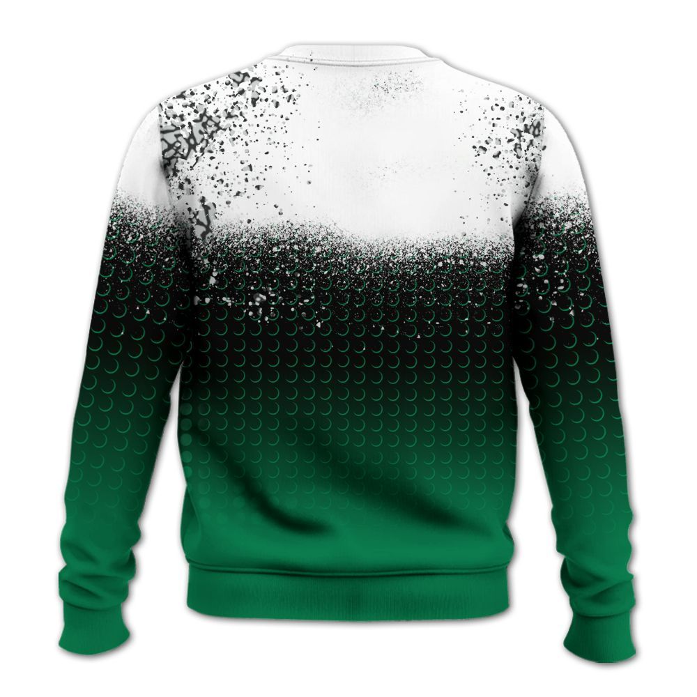 Sweatshirt To Match Pine Green 3s - Halftone Time Is Money All Over Print