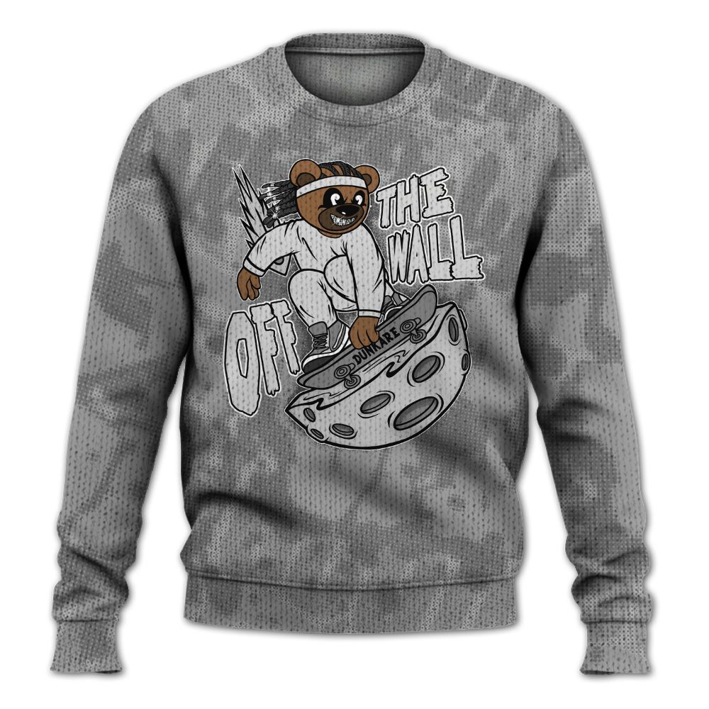 Knitted Sweater To Match Black Wolf Grey 12s - Quirky Bear Street