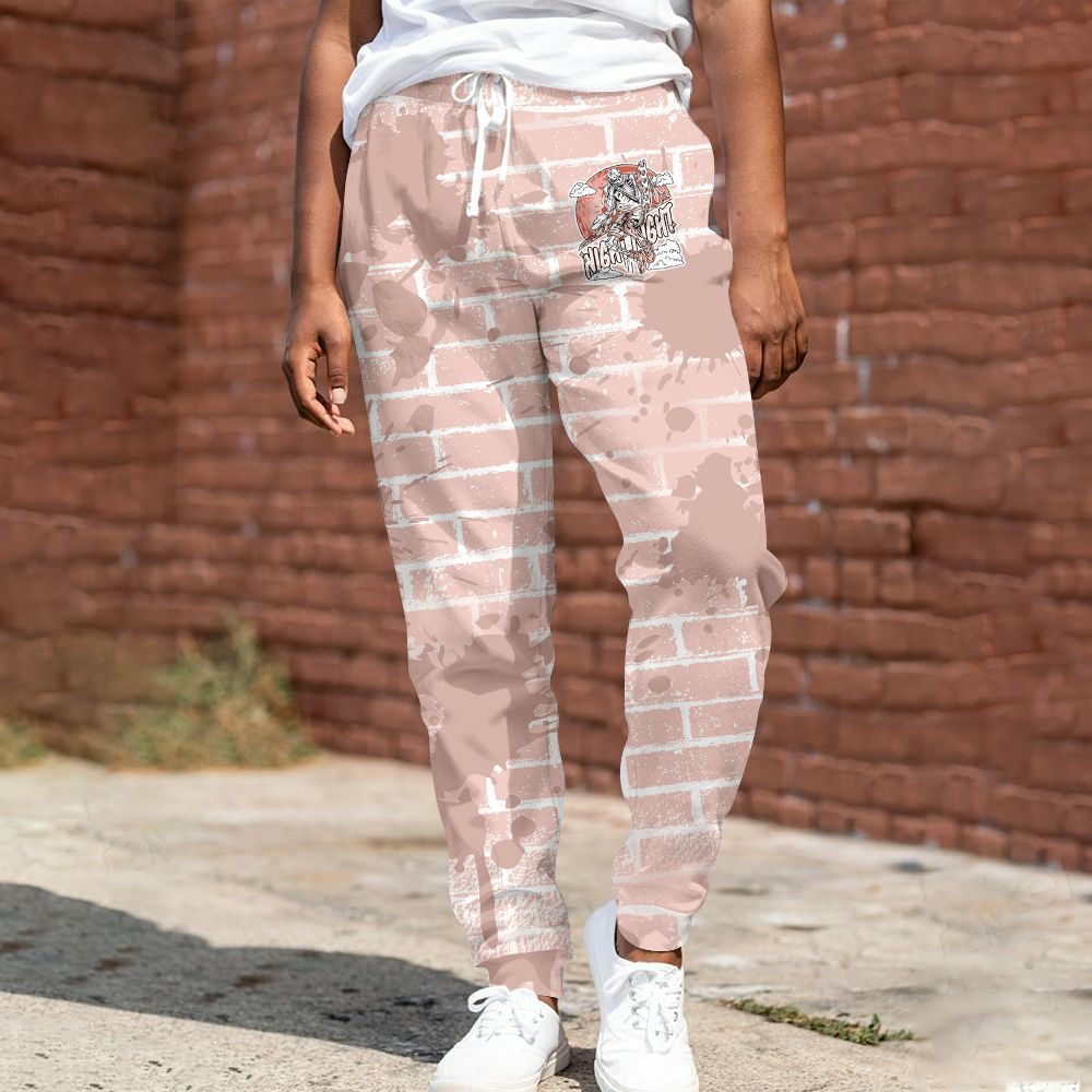 Sweatpant To Match Low Legend Pink 11s - Seeya Skeleton Brick All Over Print