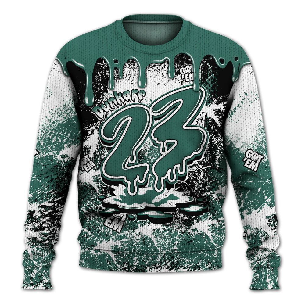 Knitted Sweater To Match RM Oxidized Green 4s - Dripping 23 Drip