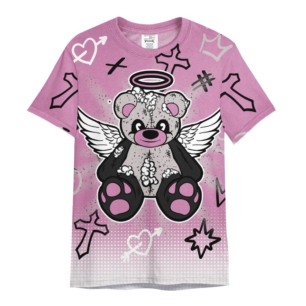 Shirt To Match Neutral Grey Black White Orchid 4s - Gods Guides Me Bear Graphics All Over Print