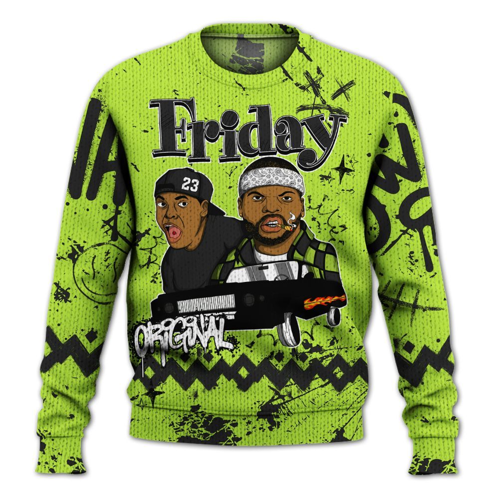 Knitted Sweater To Match Air Force 1 Low Dance Volt - Friday Sneaker Crayon