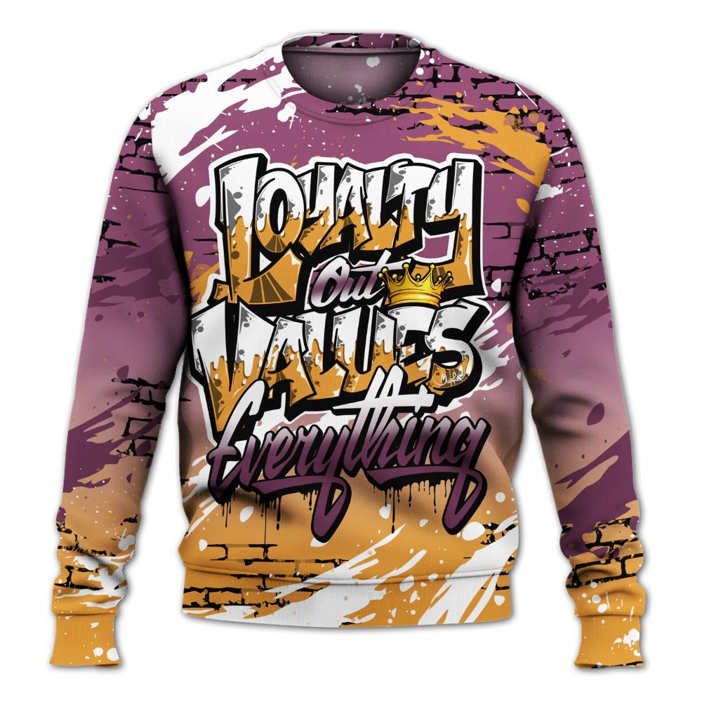 Sweatshirt To Match High OG Brotherhood 1s - Values Of Loyalty Drip All Over Print