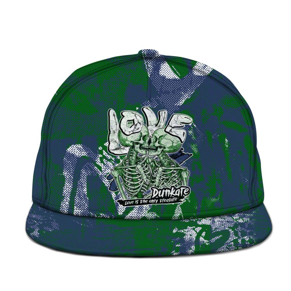 Snapback To Match Midnight Navy 13s - Skull Love Graphic