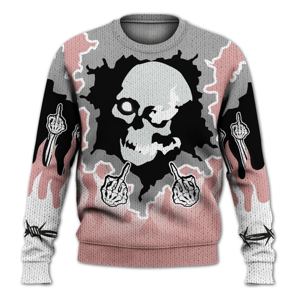 Knitted Sweater To Match Red Stardust 3s - F Around Find Out Graphic Trapped