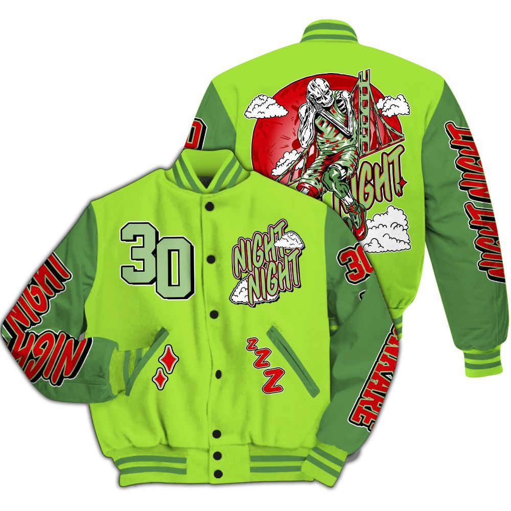 Varsity Jacket To Match Kobe 6 SE Grinch - Seeya Skeleton All Over Print