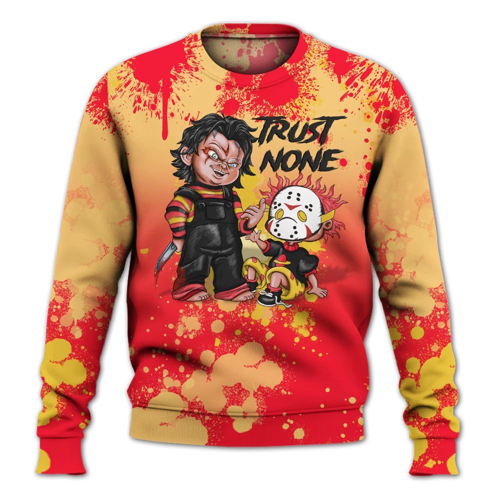 Sweatshirt To Match KD 18 Air Bakin - Trust No One Scary All Over Print
