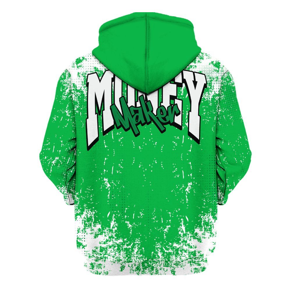 Hoodie To Match Lucky Green 5s - Move In Silence Money Street Retro All Over Print