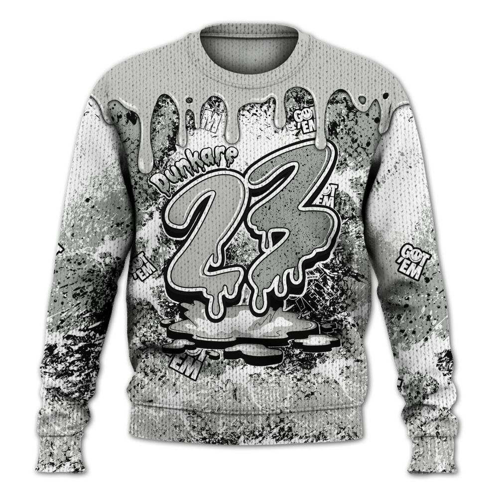 Knitted Sweater To Match Retro White Oreo 4s - Dripping 23 Drip