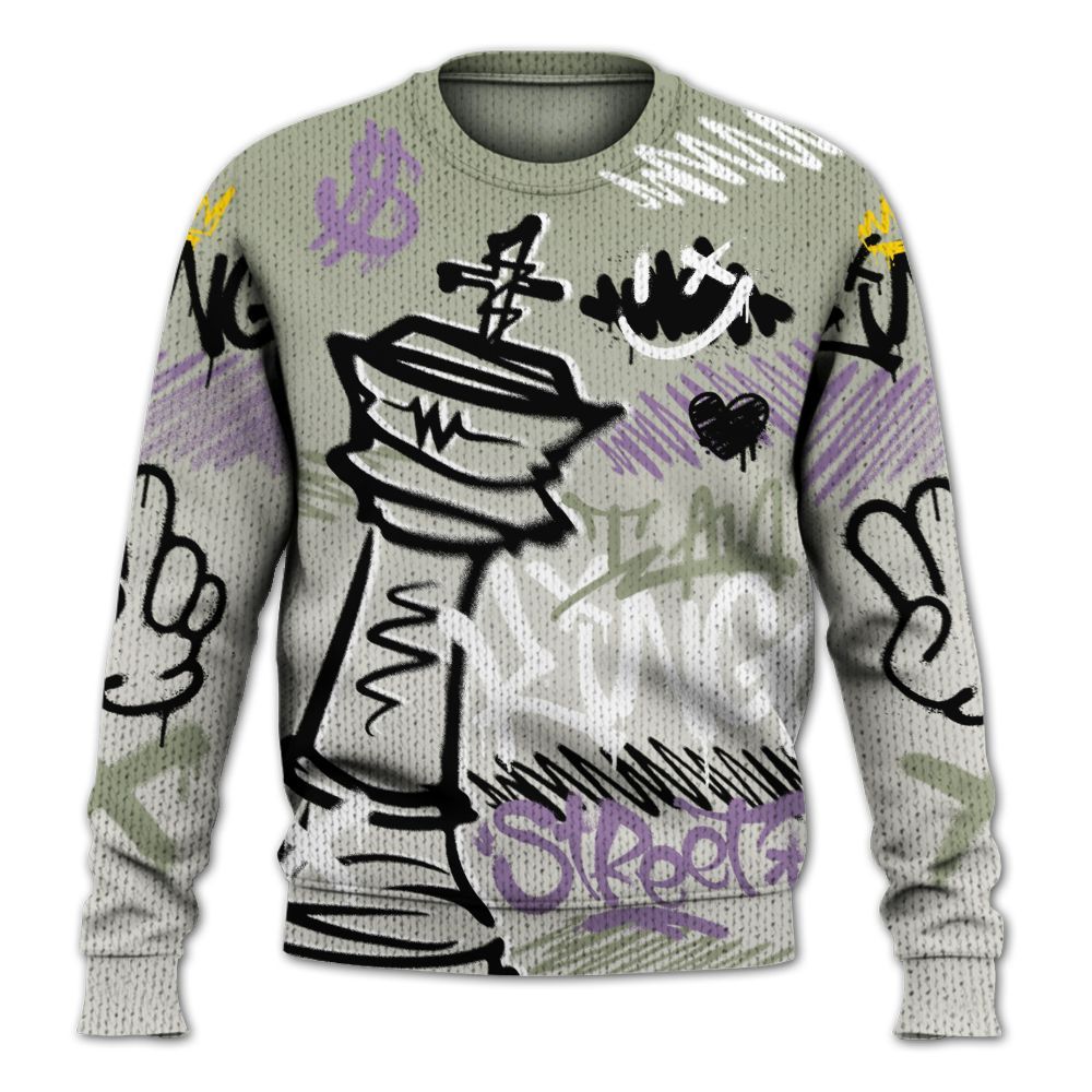 Knitted Sweater To Match Dunk Low Floral Swoosh 2025 - Street King Chess Streetwear