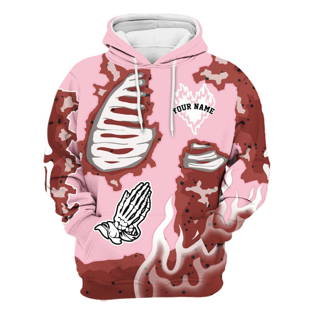 Hoodie To Match Retro Awake Arctic Pink - Dislike Us Graphic Burning Custom Name All Over Print