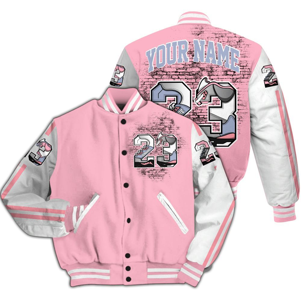 Varsity Jacket To Match Retro 35th Anniversary 5s - Custom Name Number 23 5s All Over Print