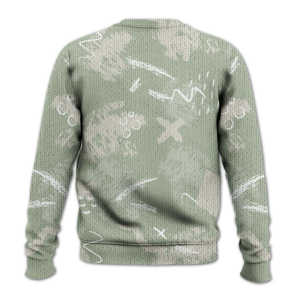 Knitted Sweater To Match Seafoam Sail 4s - Hustle Grind Pray Retro