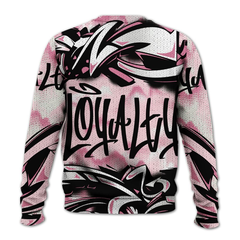 Sweater To Match GS Pearl Pink 12s Shirt, Loyalty Out Value Graffiti Graphic