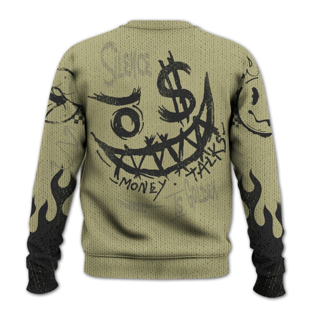 Knitted Sweater To Match Dunk Low Suede Olive Aura - Mouth Burning Street Style