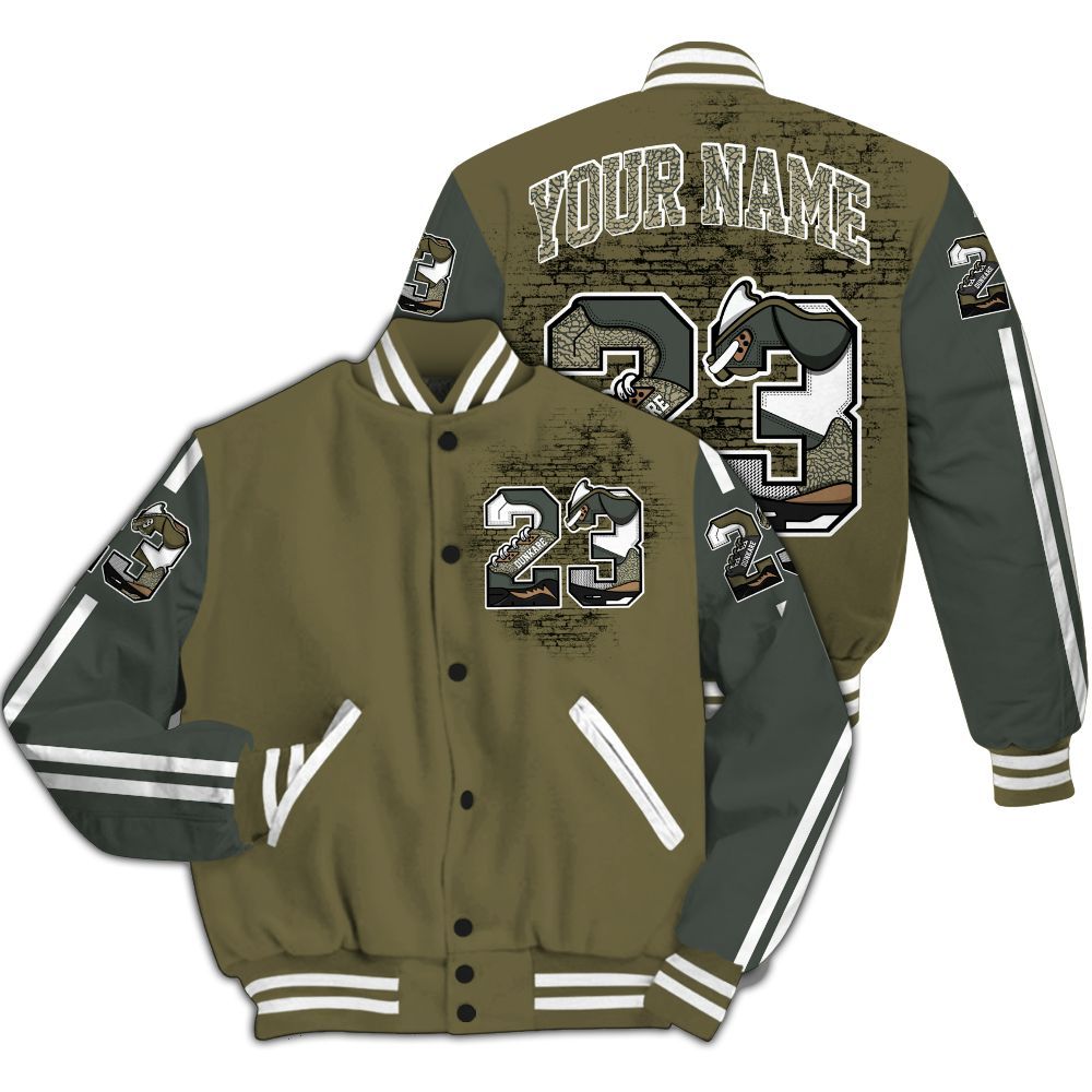 Varsity Jacket To Match Retro Family Affair 3s - Custom Name Number 23 5s All Over Print