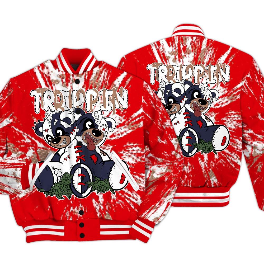 Varsity Jacket To Match Low OG Howard Bison 1s - Trippin Bear Luxury Varsity Jacket Unisex