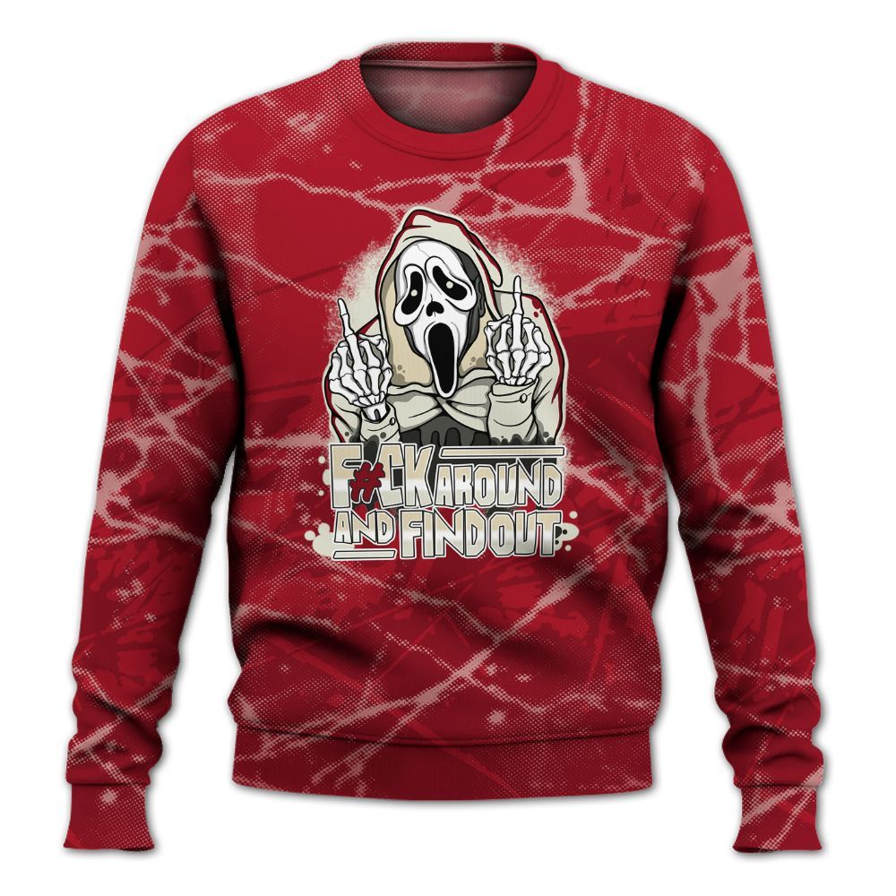 Sweatshirt To Match 2025 High OG Cinnabar 1s - F#CK And Find Out Graphic All Over Print