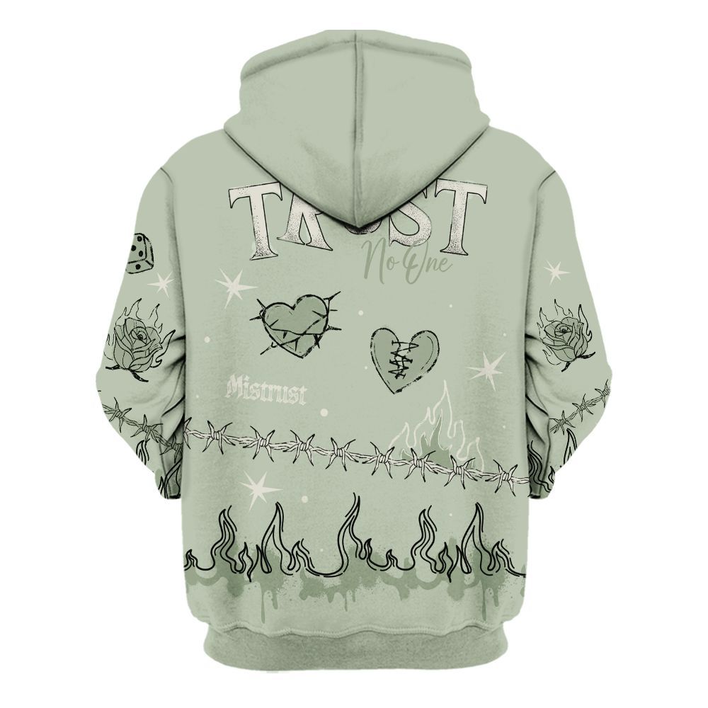 Hoodie To Match Seafoam Sail 4s - Trust No One Snake-Bite Doodle Crayon All Over Print