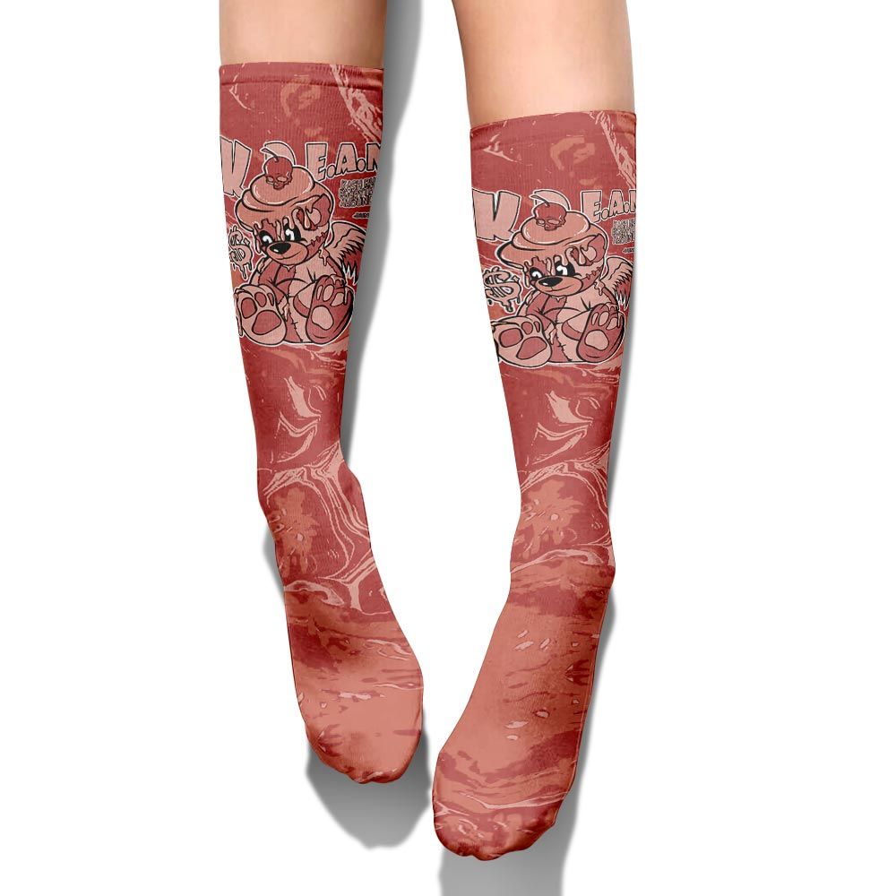 Sock To Match Dune Red 13s - Loot Bear Liquid