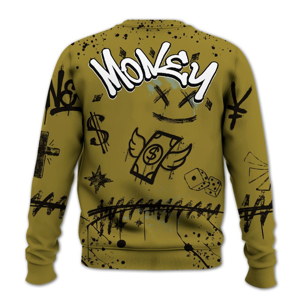 Sweatshirt To Match Air Flightposite Metallic Gold - Everybody Paid In Full Crayon All Over Print