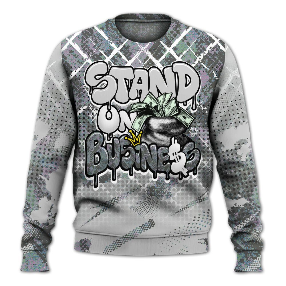 Sweatshirt To Match Low CNY Year Of The Snake 11s - Halftone Stand Business Dripping All Over Print