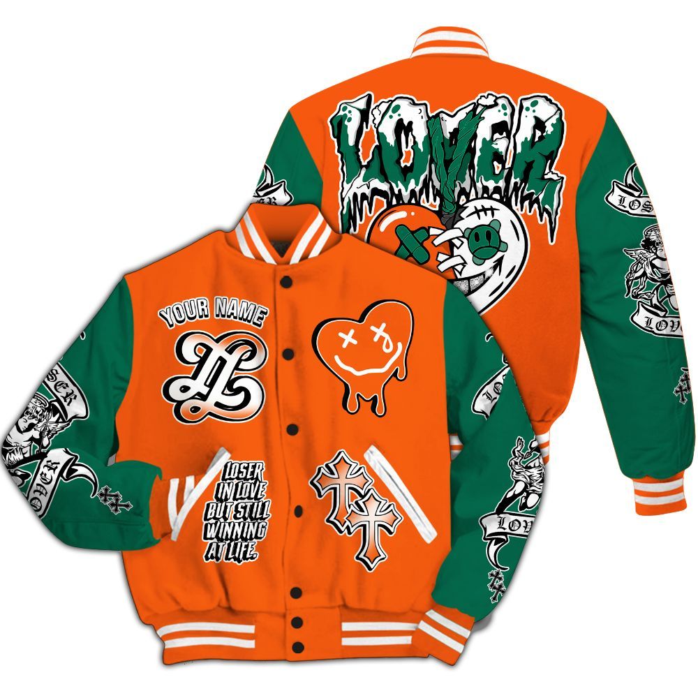 Varsity Jacket To Match SoleFly Sail Gorge Green 3s - Loser Lover All Over Print