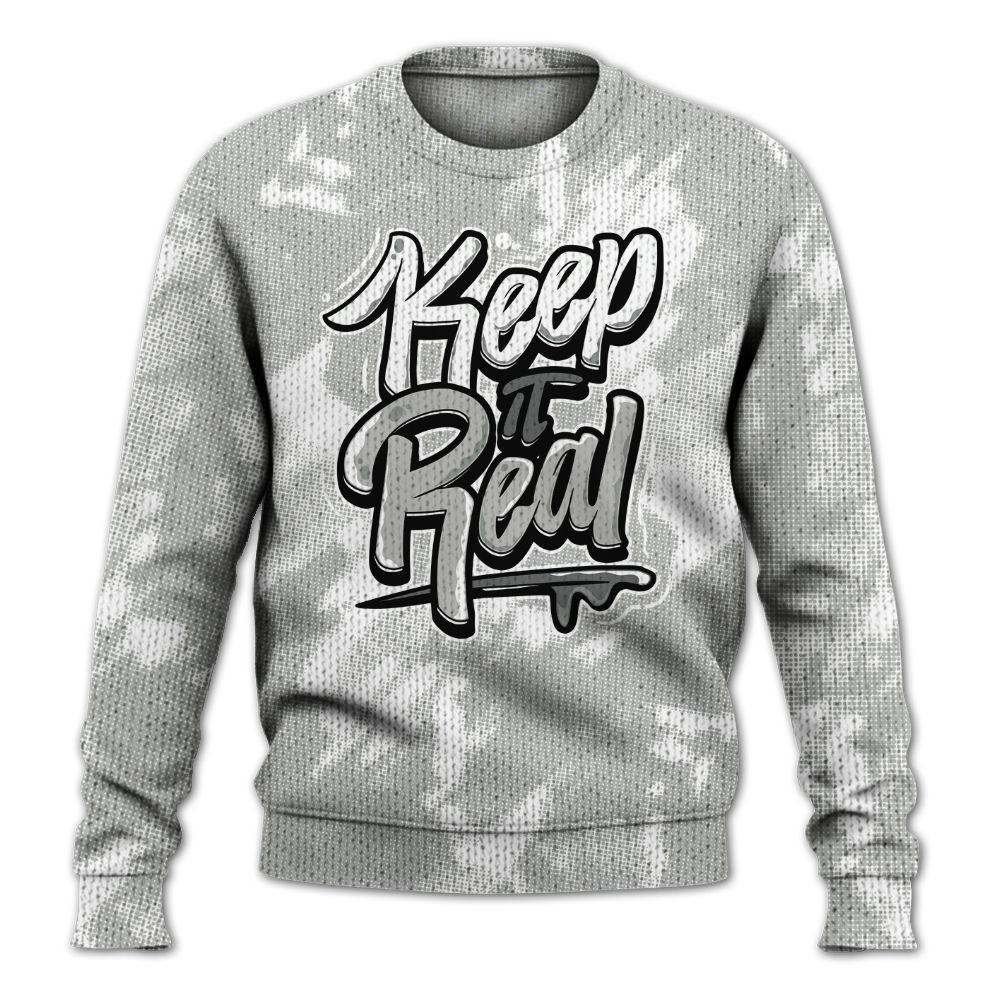 Knitted Sweater To Match Paris Cement Grey 4s - Keeping It Reals Shirt Unisex Oufit
